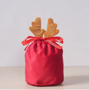 Reindeer Christmas Pouch - Santa Red