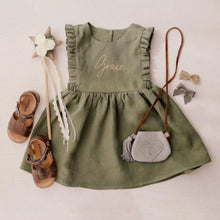 Load image into Gallery viewer, Blank Kids Tales Toddler Linen Ruffle Dress - Digital Images
