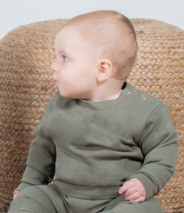 Baby/Toddler Sweater Sustainable Tracksuit - Khaki