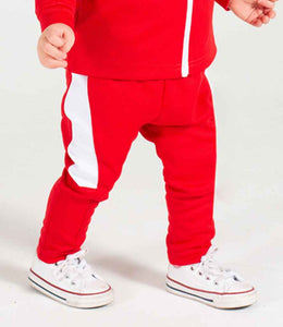 Baby/Toddler Poly Tracksuit - Red/White