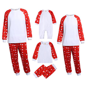 Red Christmas Festive Family Pyjamas With Snowflakes