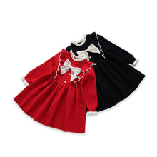 Load image into Gallery viewer, Girls Bow Occasion Dress - Red

