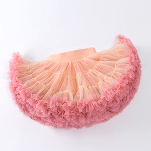 Super Fluffy Upscale Girls Tutu Skirt - Peach Pink