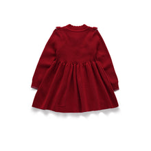 Load image into Gallery viewer, Girls Button Occasion Dress - Red
