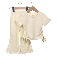Load image into Gallery viewer, Drawstring Flare Set - Beige
