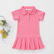 Load image into Gallery viewer, Dropped Hem Tennis Polo Dress - Bubblegum Pink
