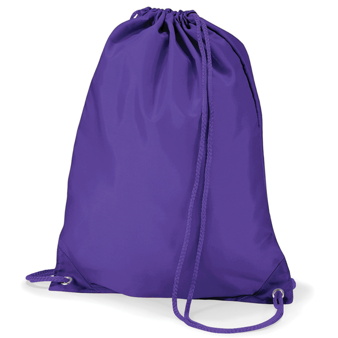 Blank Purple Drawstring Bag Gymsac