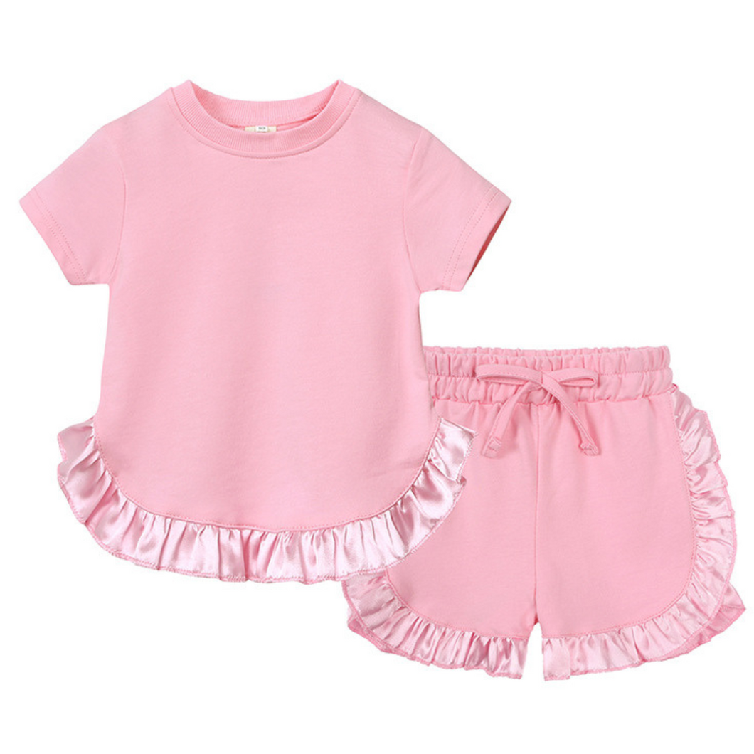 Ruffle online short set