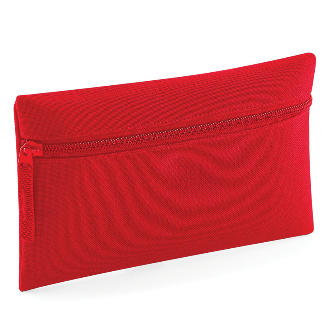 Red leather best sale pencil case
