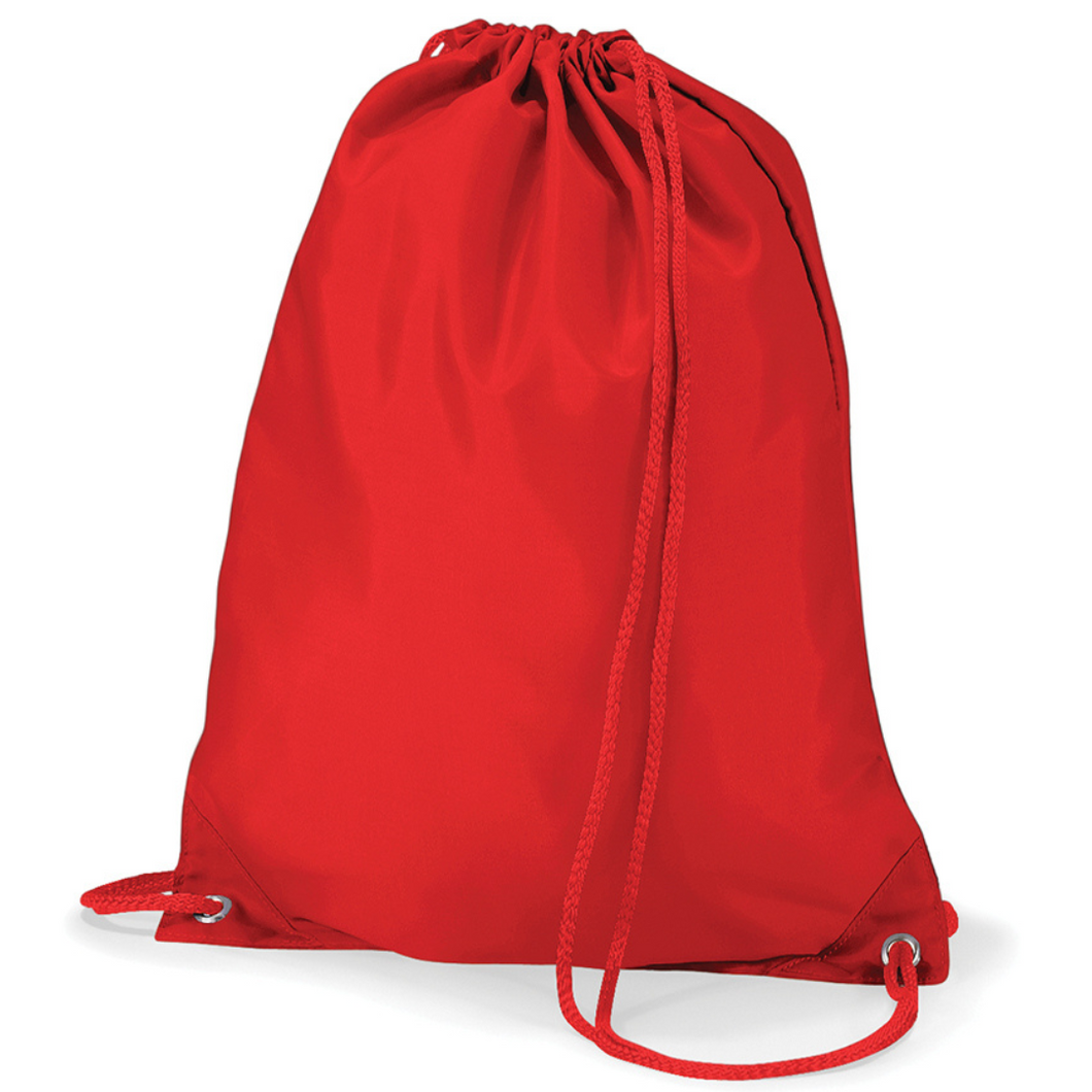 Blank Red Drawstring Bag Gymsac