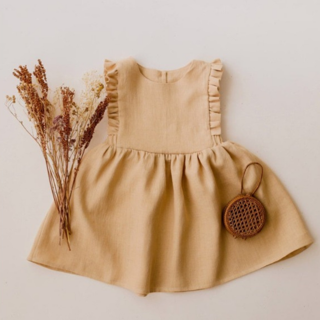 Baby/Toddler Ruffle Summer Dress - Sand
