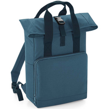 Load image into Gallery viewer, Twin Handle Roll-Top Backpack - Airforce Blue
