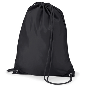 Blank Black Drawstring Bag Gymsac