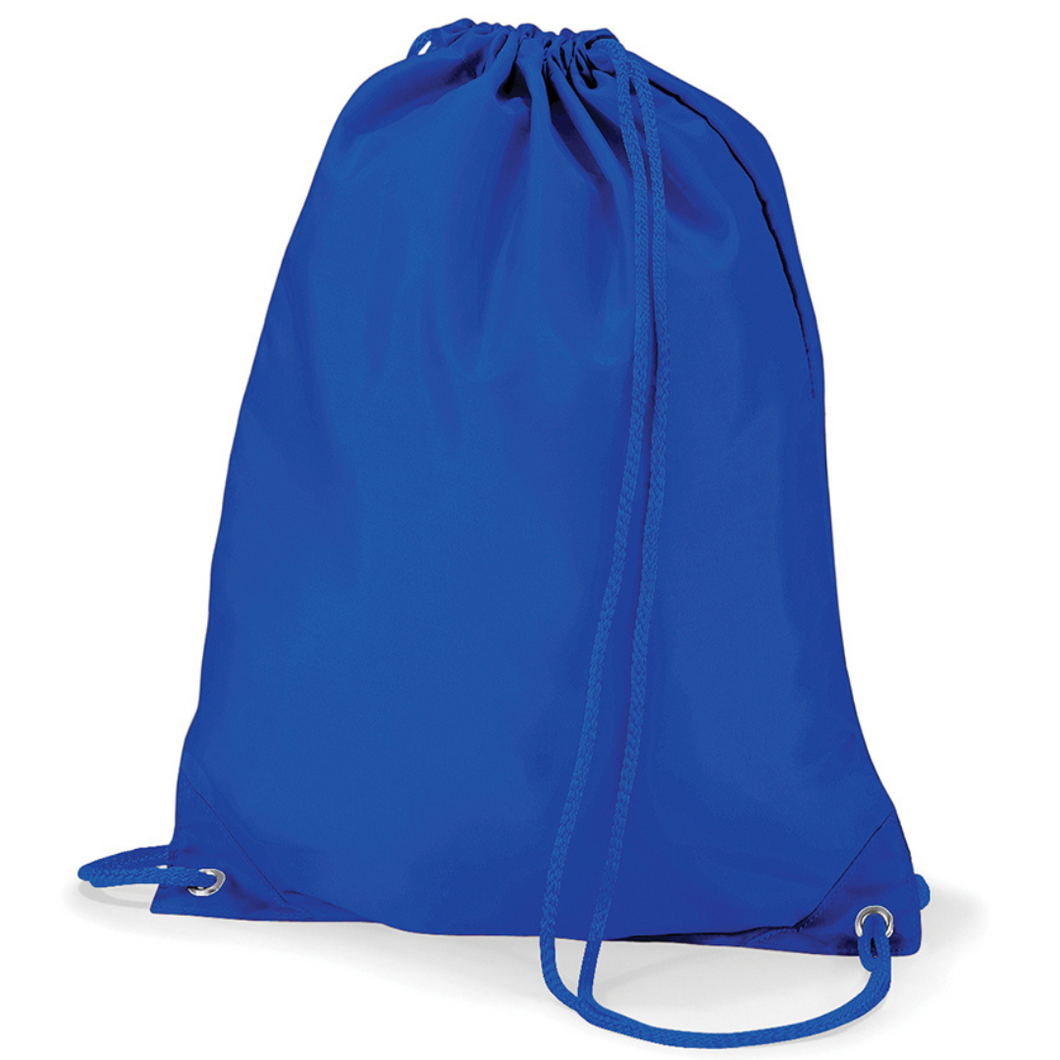 Blank Blue Drawstring Bag Gymsac