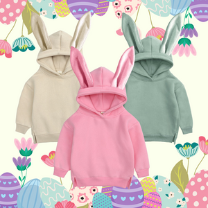Cotton Bunny Hoodie - Pink