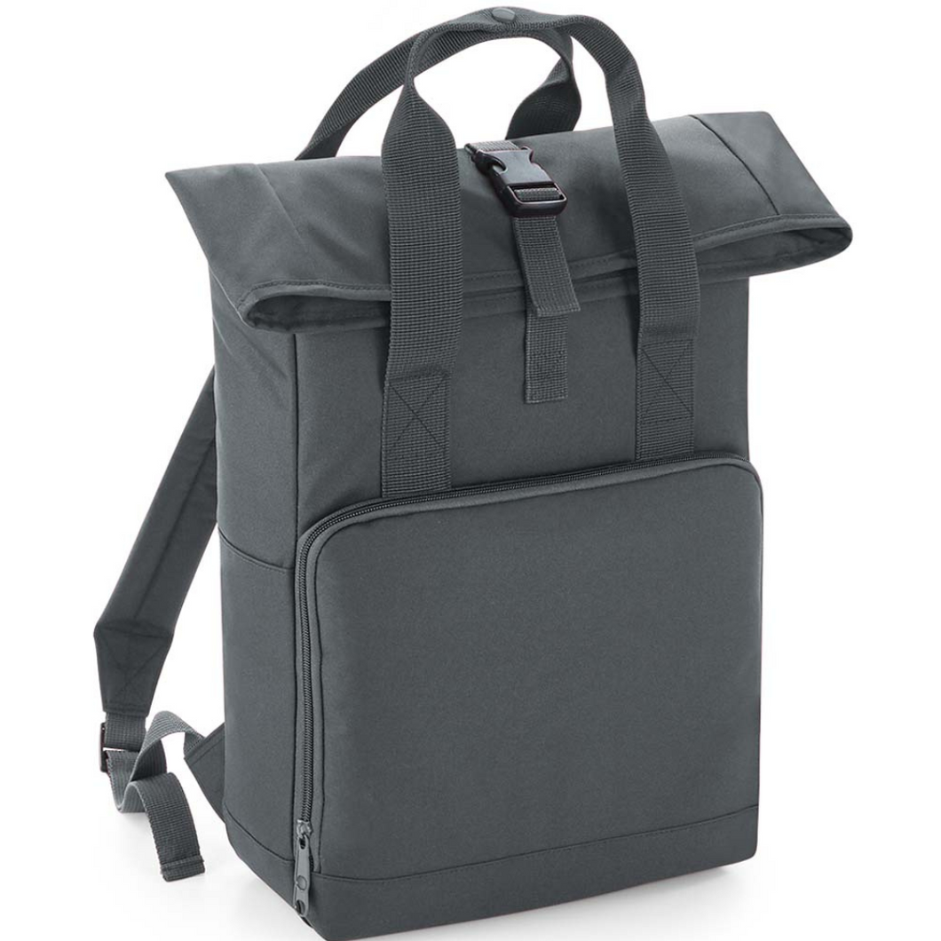 Twin Handle Roll-Top Backpack - Graphite Grey
