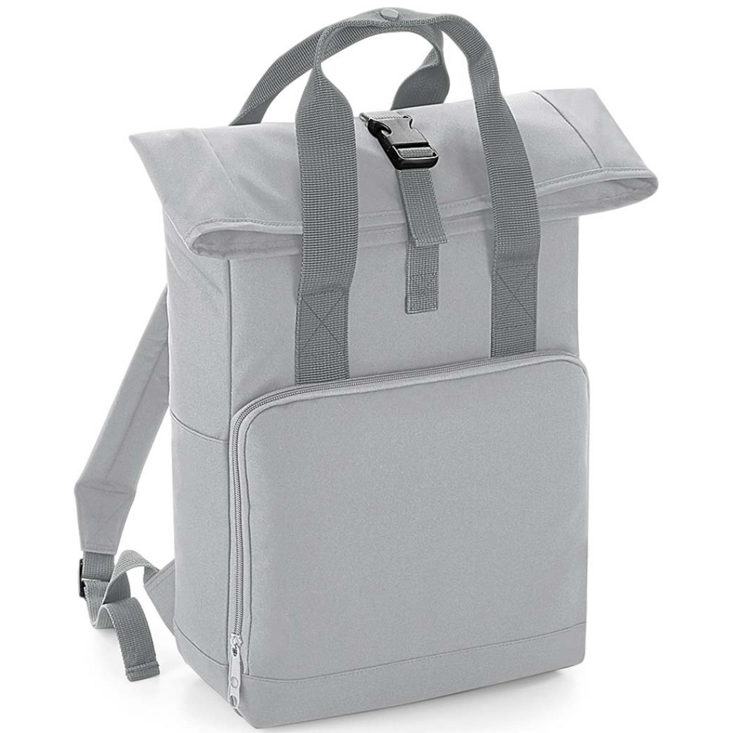Twin Handle Roll-Top Backpack - Light Grey