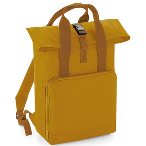 Twin Handle Roll-Top Backpack - Mustard