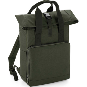 Twin Handle Roll-Top Backpack - Olive Green