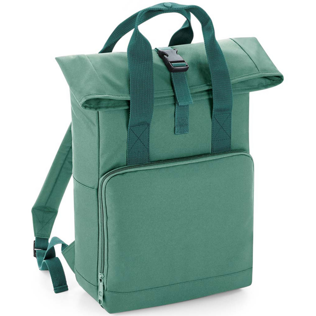 Twin Handle Roll-Top Backpack - Sage Green