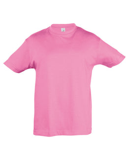 Kids Pink Plain T-Shirt