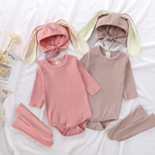 Load image into Gallery viewer, Kids Tales Bunny Clothing and Accessory Set - Taupe
