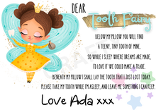 Load image into Gallery viewer, Tooth Fairy Custom Poem Sublimation Print
