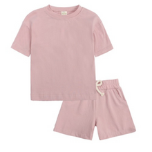Load image into Gallery viewer, Kids Tales Shorts and Tee Set - Pink
