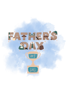 Father's Day Trophy Sublimation Print