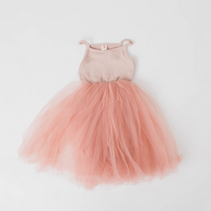 Nude/Dusty Pink Strappy Tulle Tutu Dress