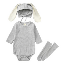 Load image into Gallery viewer, Kids Tales Bunny Clothing and Accessory Set - Grey

