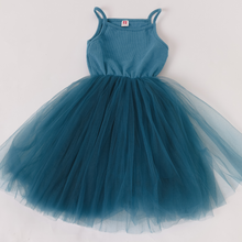 Load image into Gallery viewer, Teal Strappy Tulle Tutu Dress
