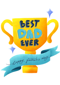 Best Dad Trophy Sublimation Print