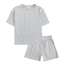 Load image into Gallery viewer, Kids Tales Shorts and Tee Set - Grey

