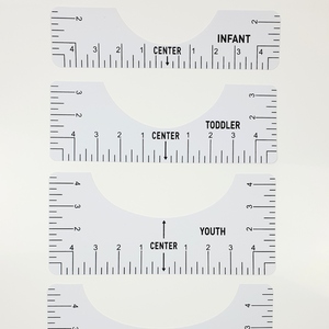 Clothing T-Shirt Ruler Measuring Placement Guide for HTV Children and Adults (4pc)