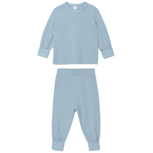 Plain Cotton Baby/Toddler Pyjamas - Dusty Blue