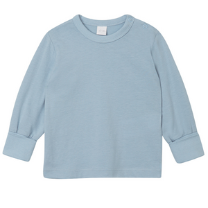 Plain Cotton Baby/Toddler Pyjamas - Dusty Blue