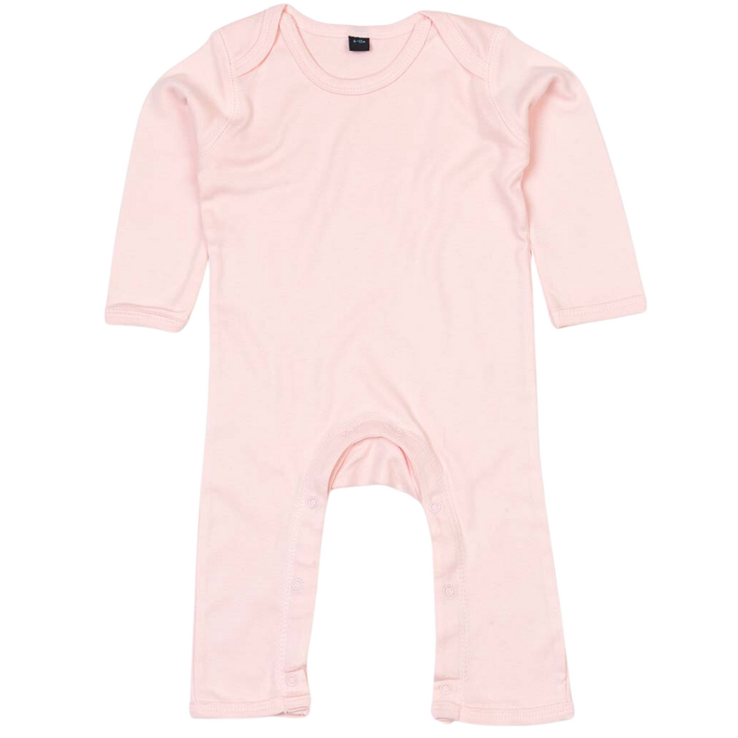 Baby Cotton Rompersuit - Powder Pink