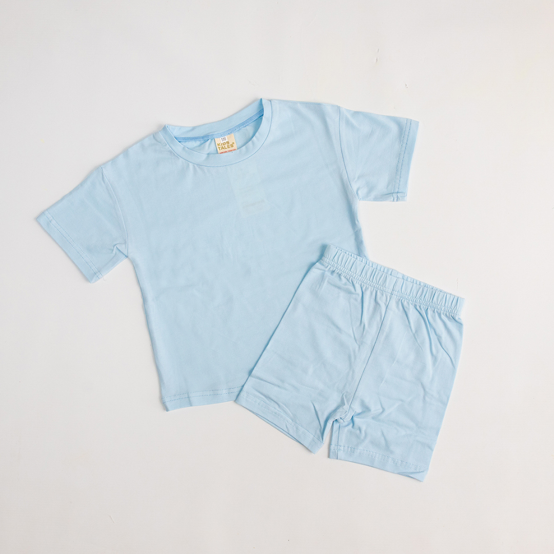 Kids Tales Children s Cycling Shorts Set Baby Blue