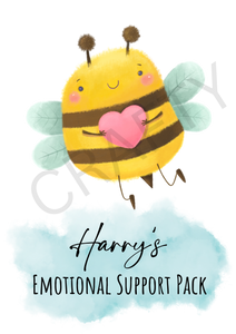 Customised Emotional Support Pack Bee Design Sublimation Print