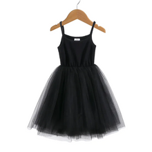 Load image into Gallery viewer, Black Strappy Tulle Tutu Dress
