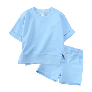 Kids Tales Spring Shorts and Tee Sets -  Blue