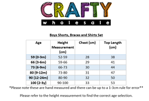 Kids Tales Boy's Shorts, Braces and Shirt Sets Sage