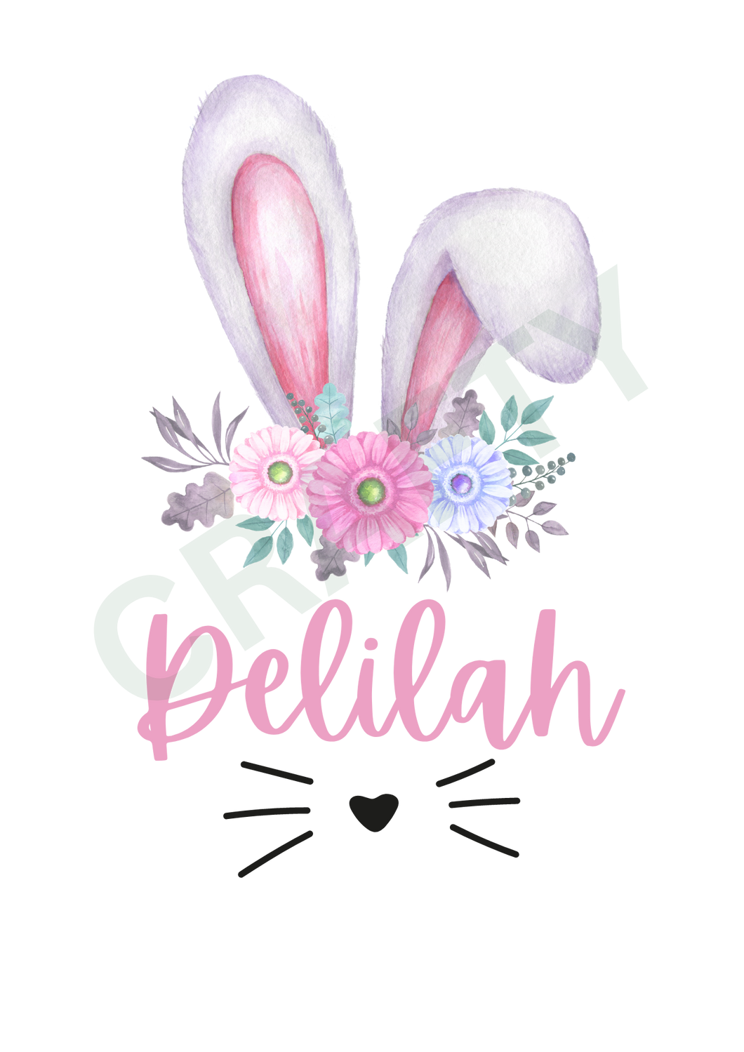Personalised Easter Name Sublimation Print