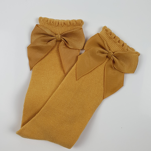 Children's Bow Socks - Gold