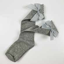 Load image into Gallery viewer, Children&#39;s Bow Socks - Grey
