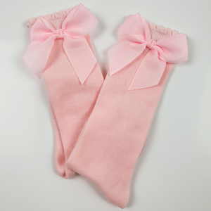 Children's Bow Socks - Pink
