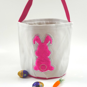 Easter Sequin Furry Bunny Bag - Pink