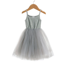 Load image into Gallery viewer, Grey Strappy Tulle Tutu Dress
