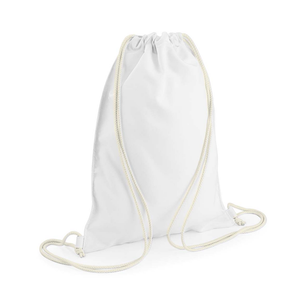 Blank White Sublimation Drawstring Bag Gymsac